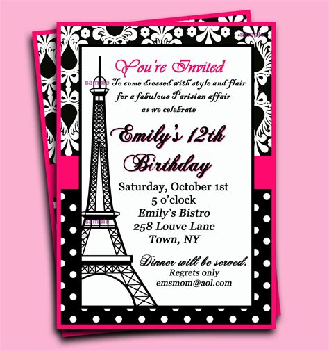 paris invitation card.